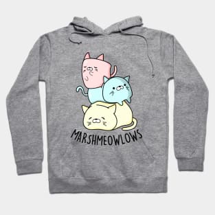 Marshmeowlow Cute Pile Of Cat Marshmallow Pun Hoodie